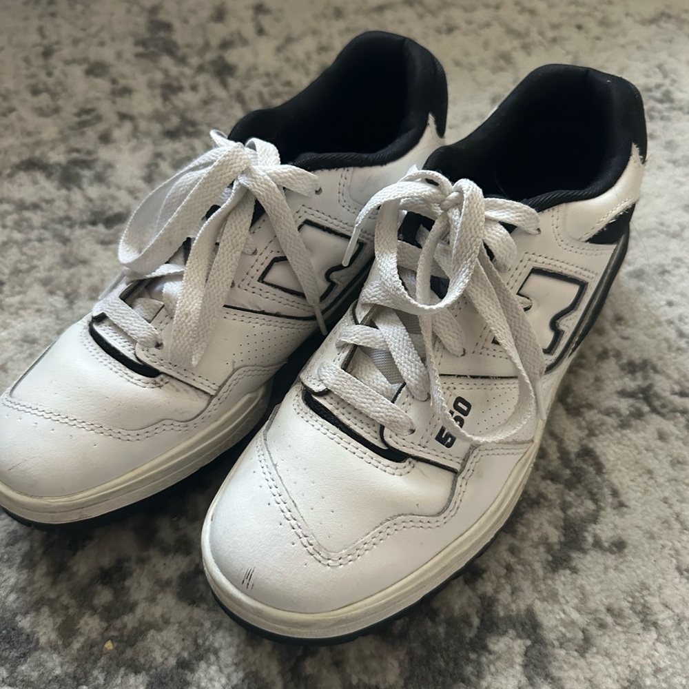 New Balance White and Black Sneakers